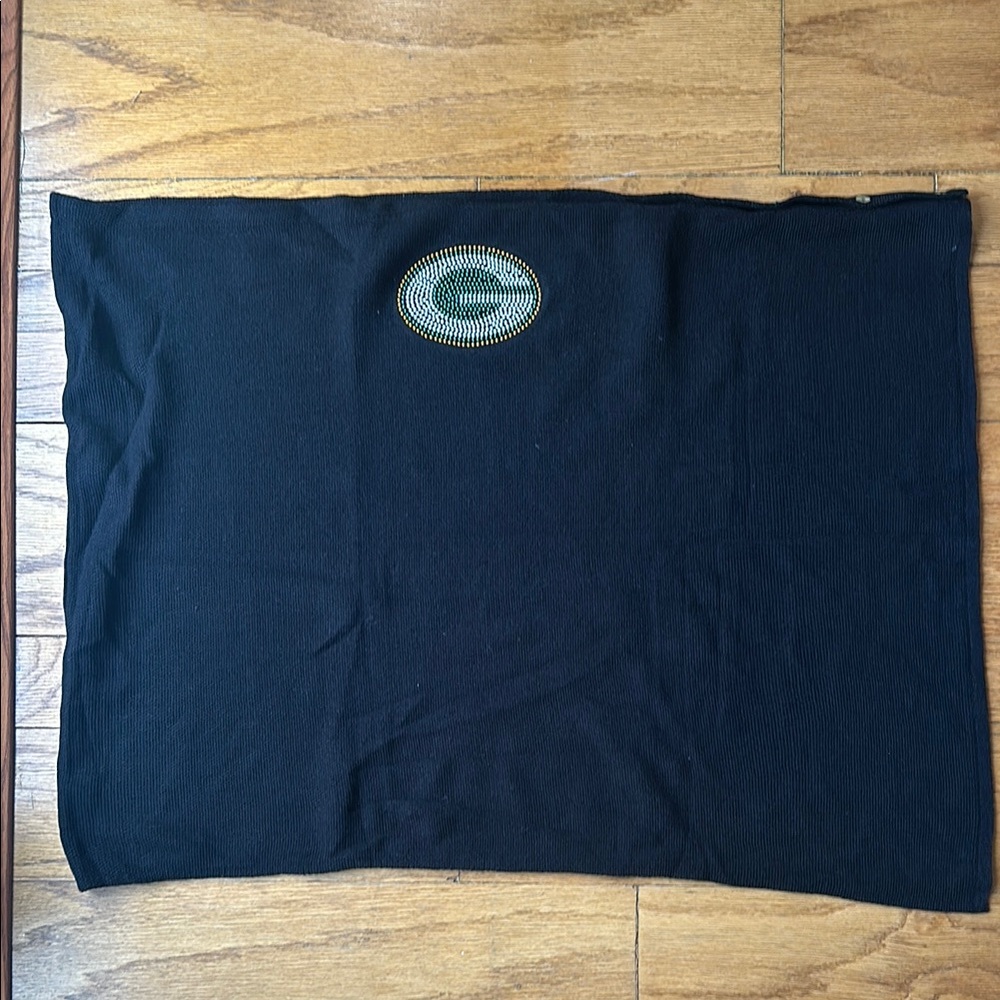Green Bay Packers Black Poncho Sweater